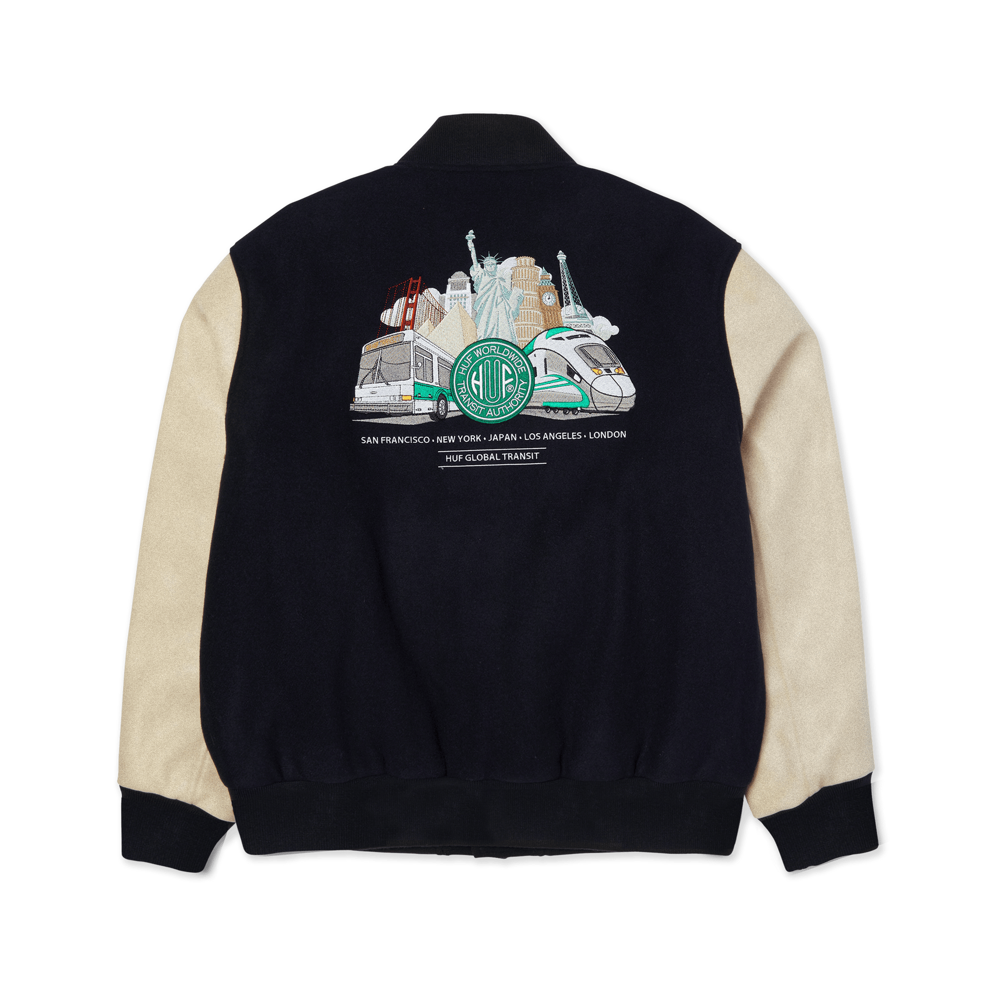 HUF Global Transit Varsity Jacket Navy