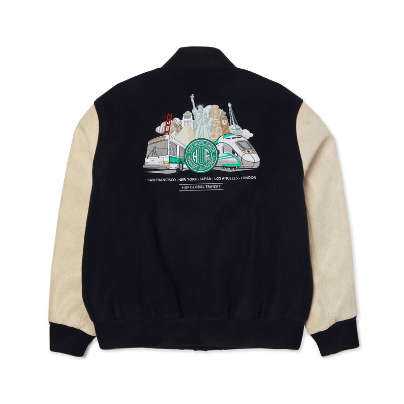 HUF Global Transit Varsity Jacket Navy