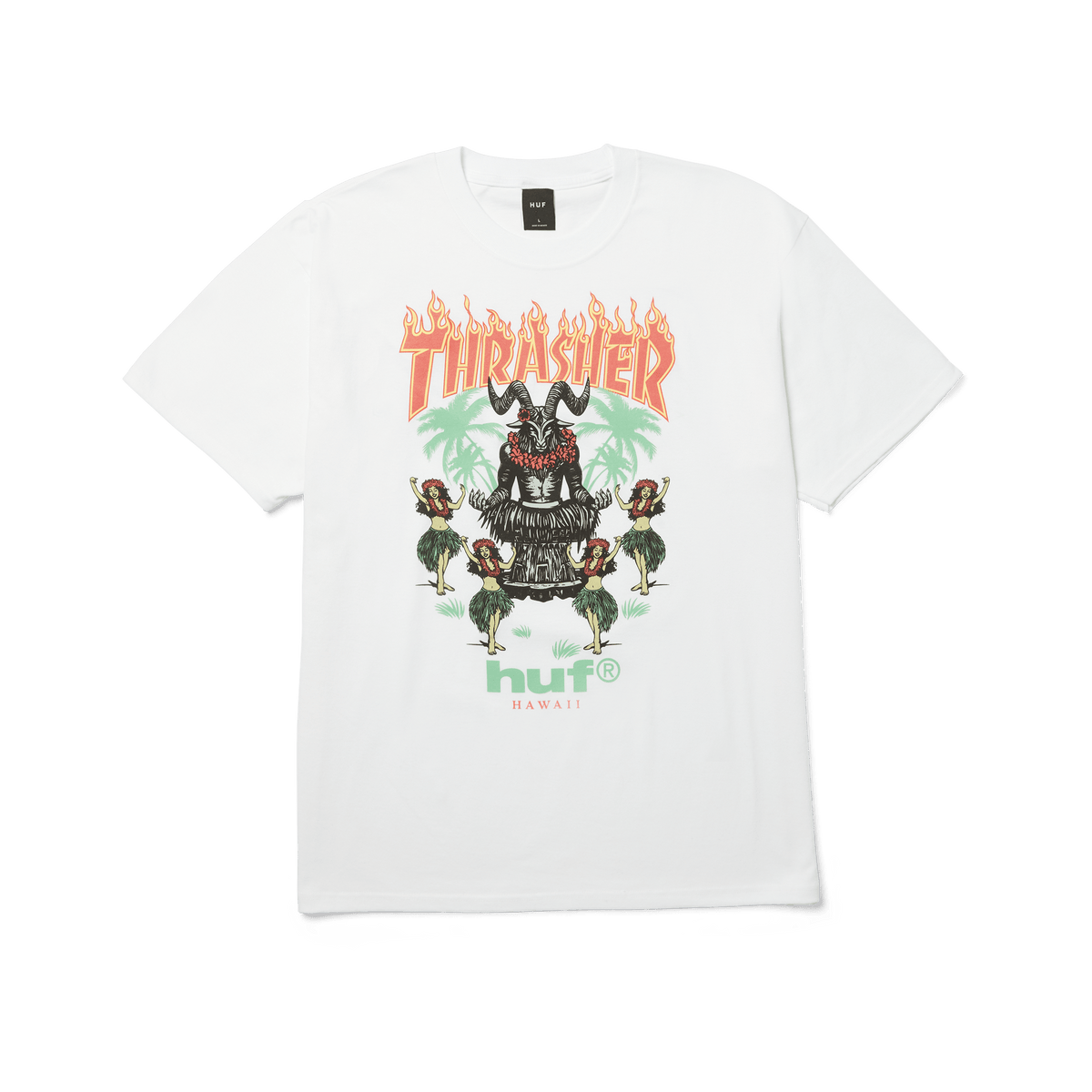 HUF x Thrasher Goat Luau T-Shirt - White
