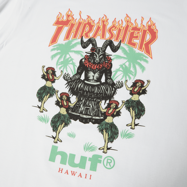HUF x Thrasher Goat Luau T-Shirt - White