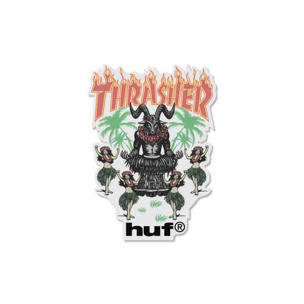 HUF x Thrasher Goat Luau Sticker - Multi
