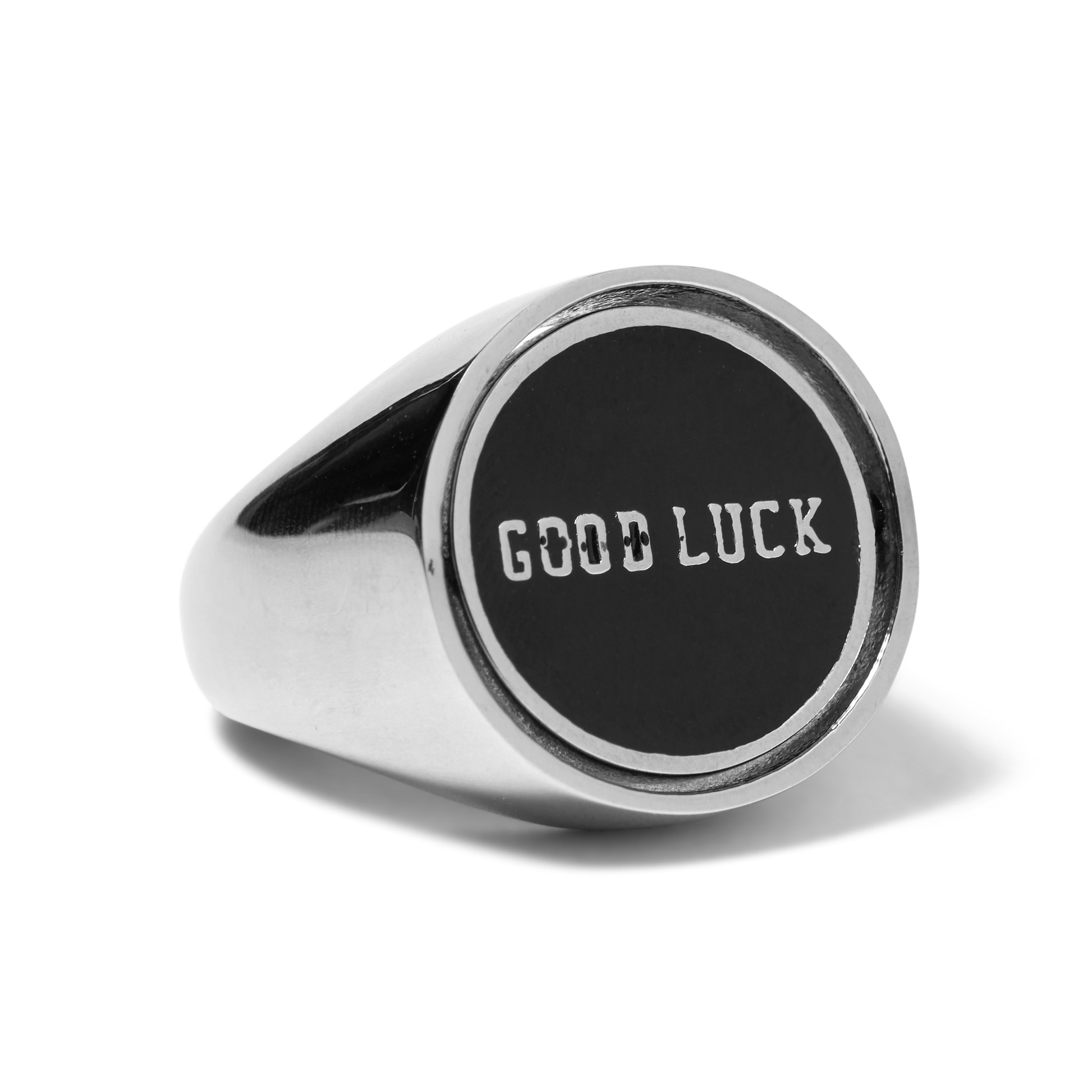 HUF Good Luck Flip Ring Silver