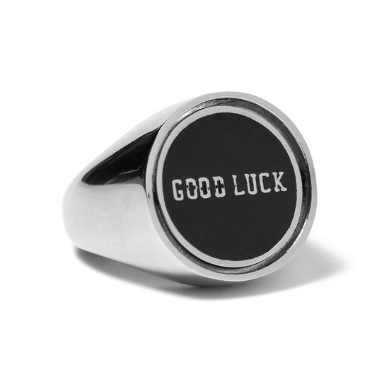 HUF Good Luck Flip Ring Silver