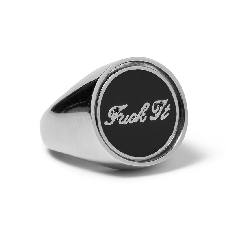HUF Good Luck Flip Ring Silver