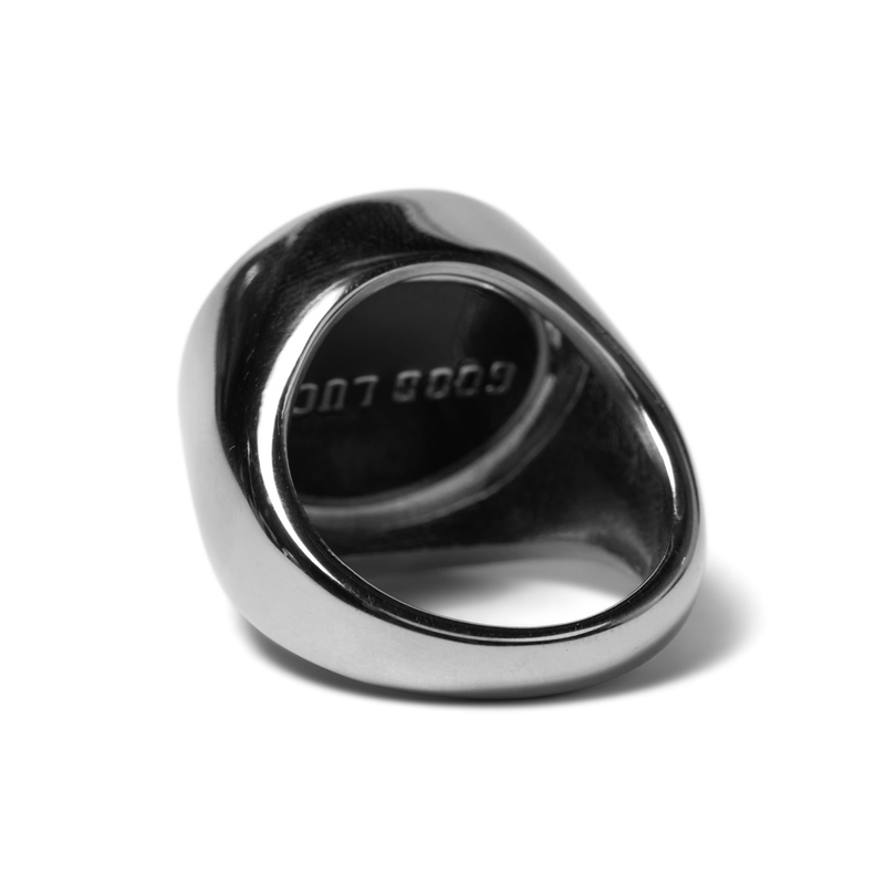HUF Good Luck Flip Ring Silver