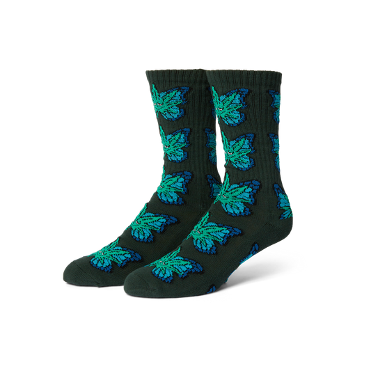 Huf Green Budderfly Sock Forest Green