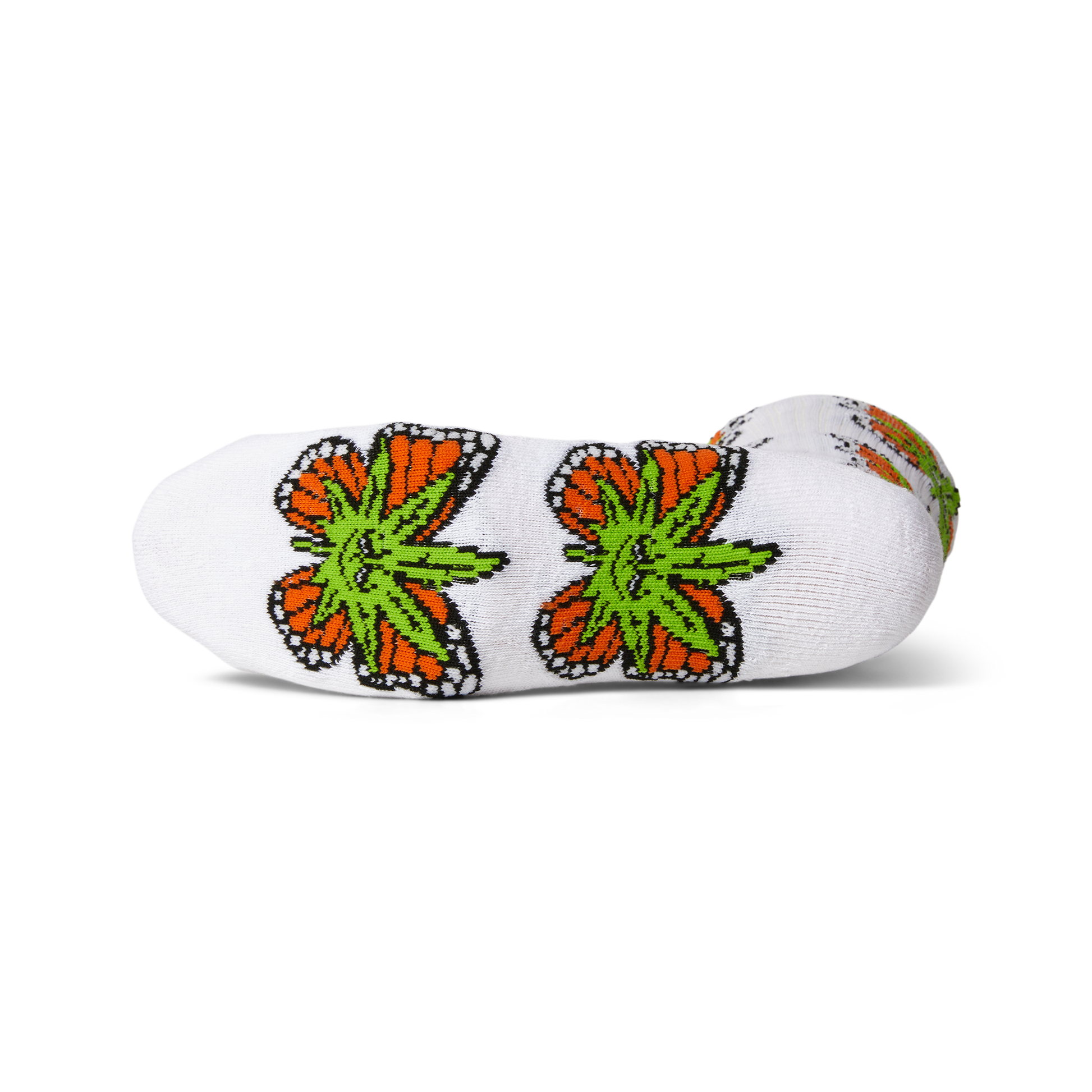 Huf Green Budderfly Sock White