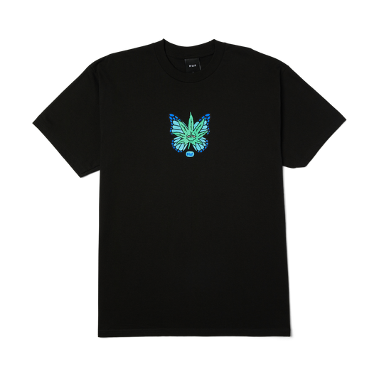 Huf Green Budderfly T-Shirt Black