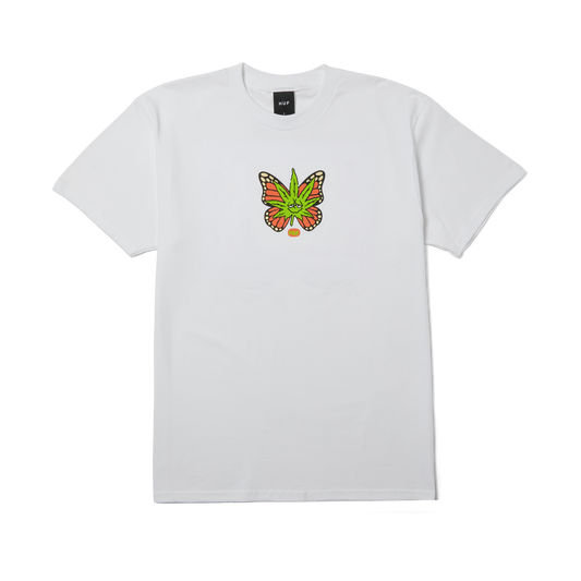 Huf Green Budderfly T-Shirt White