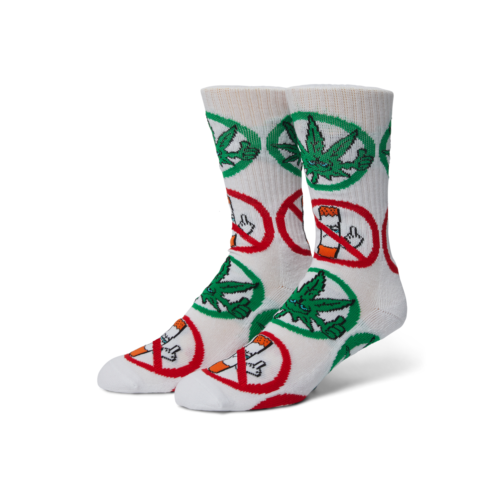 Huf Green Buddy Approved Sock White