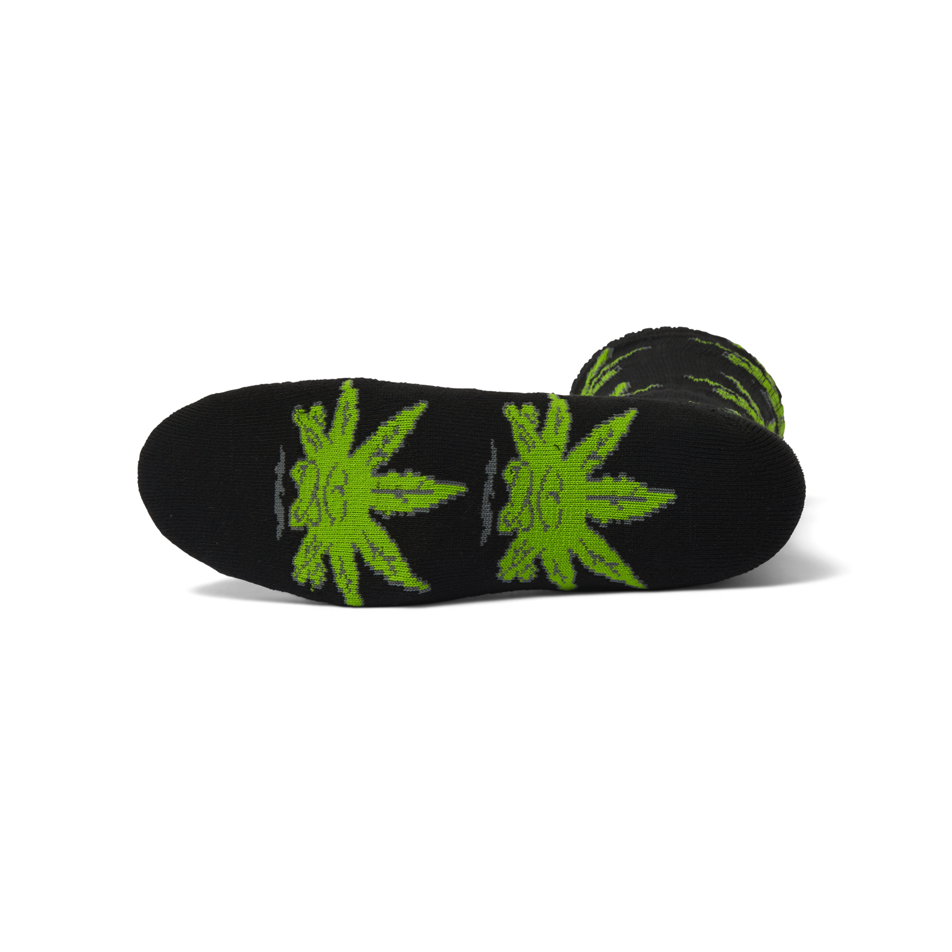 Huf Green Buddy Crew Sock Black