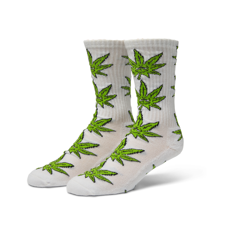 Huf Green Buddy Crew Sock White