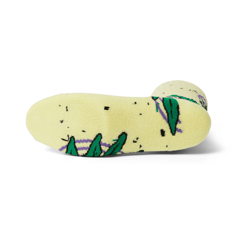 HUF Green Buddy Hypnosis Sock Yellow