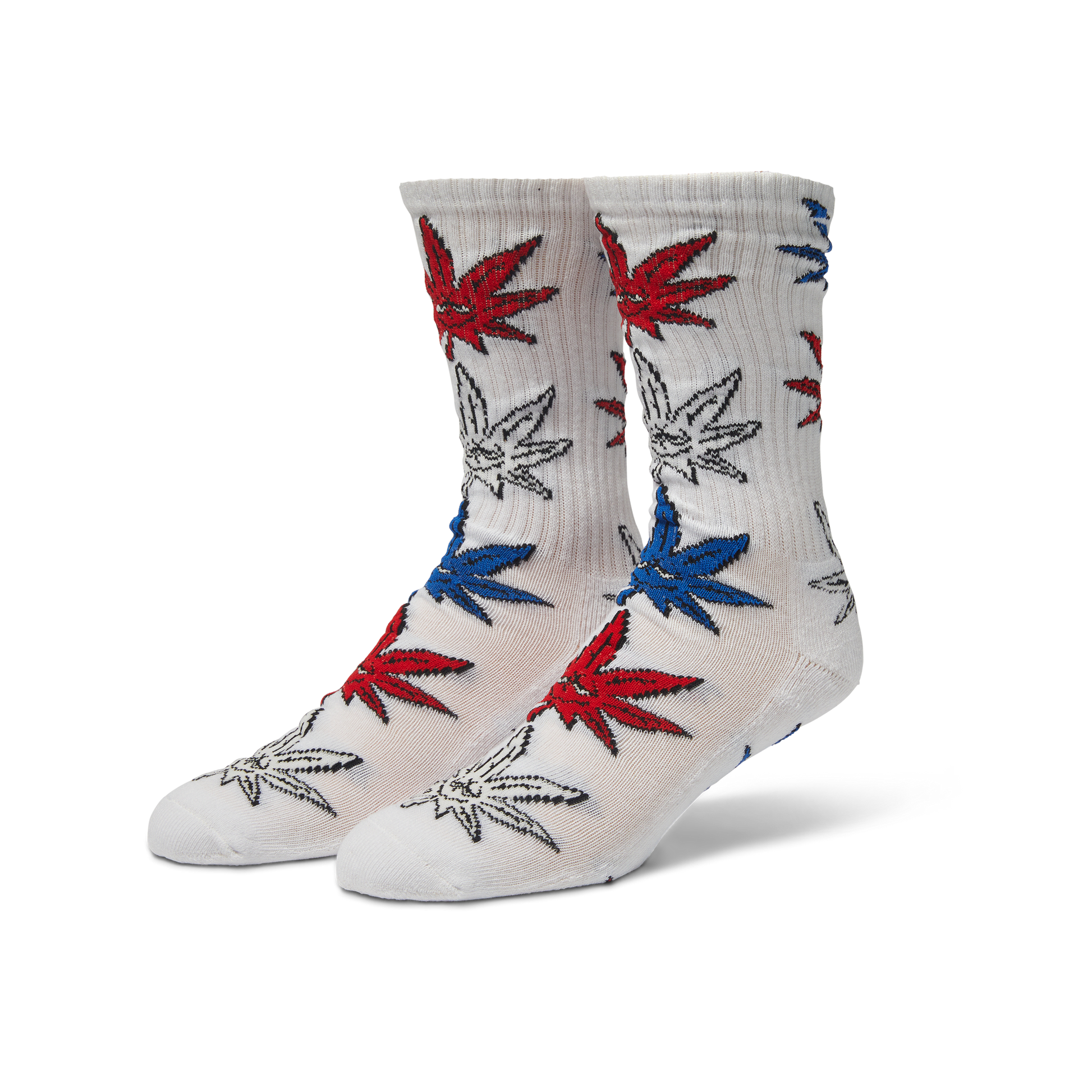 Green Buddy Multi Crew Sock White