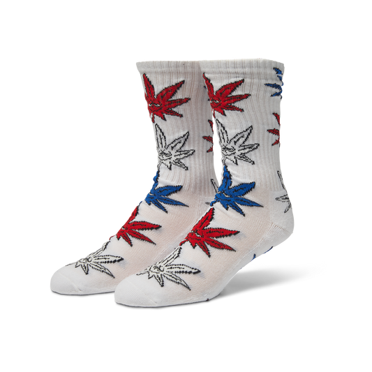 Green Buddy Multi Crew Sock White