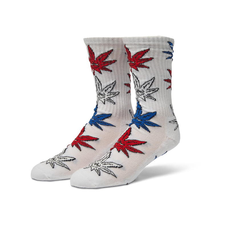Green Buddy Multi Crew Sock White