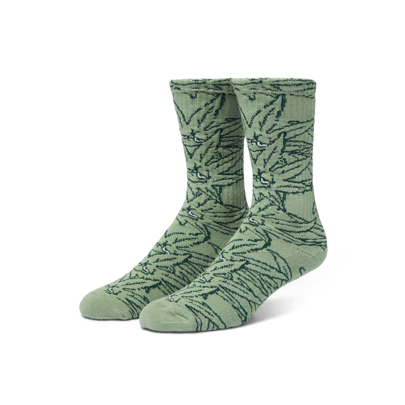 Green Buddy Pattern Sock Green