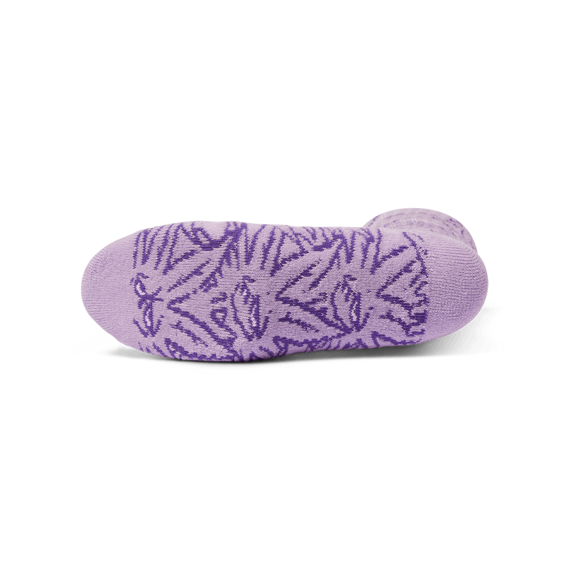 Green Buddy Pattern Sock Purple