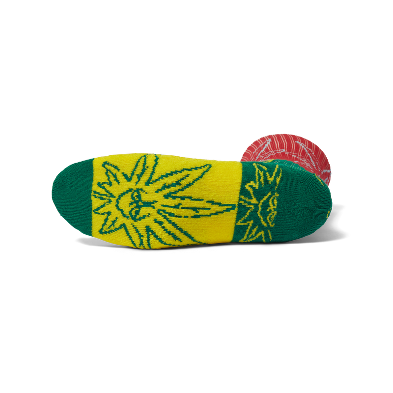 Huf Green Buddy Pop Art Crew Sock
