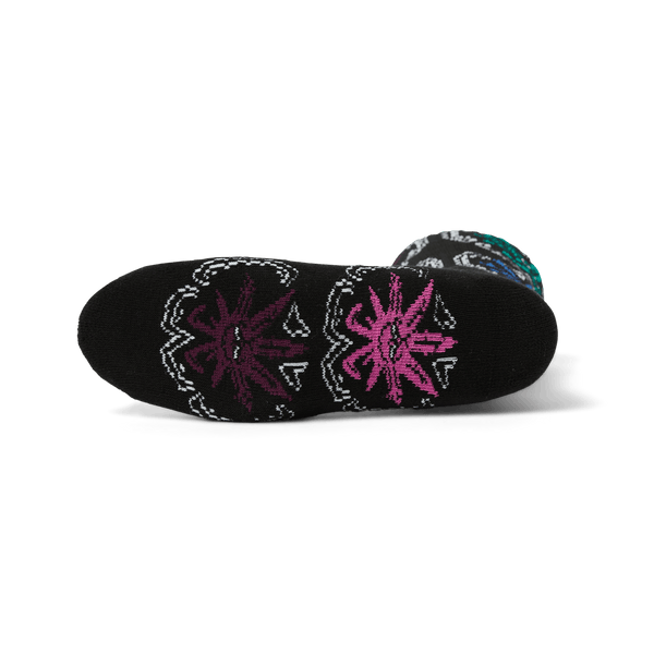 Huf Green Buddy Snow Angel Sock White