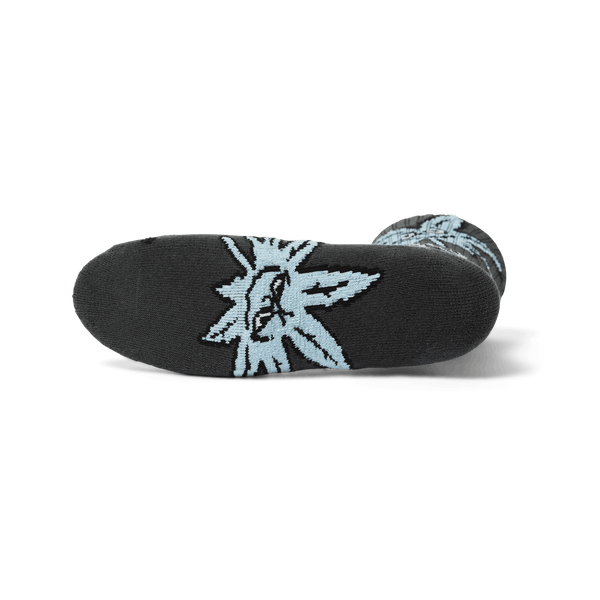 Huf Green Buddy Snowflakes Sock White