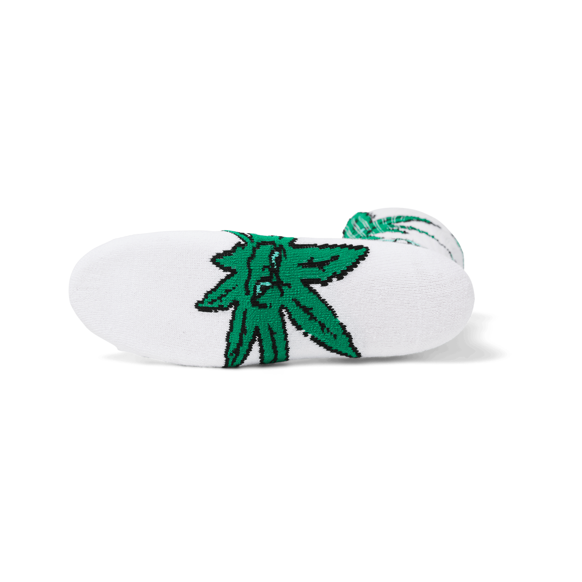 Huf Green Buddy Snowflakes Sock White