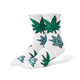 Huf Green Buddy Snowflakes Sock White