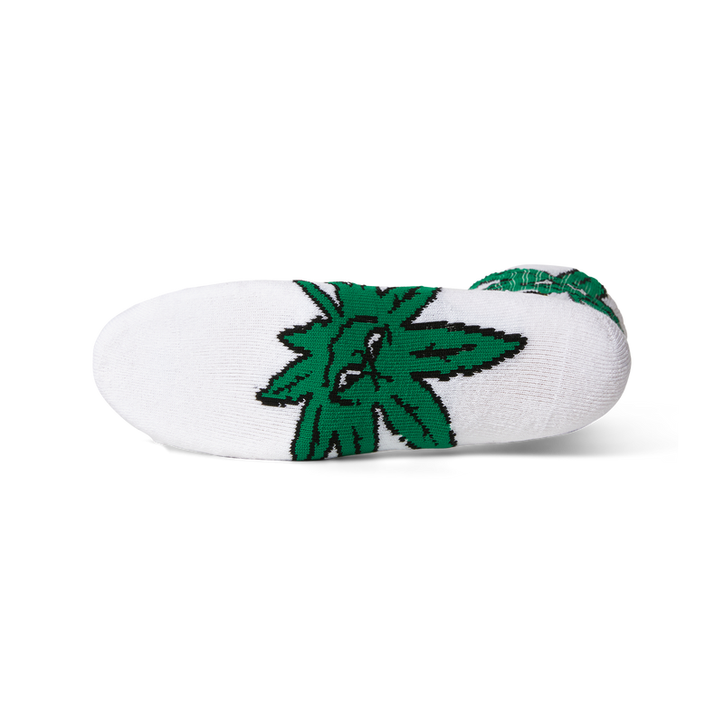 Huf Green Buddy Star Sign Sock White