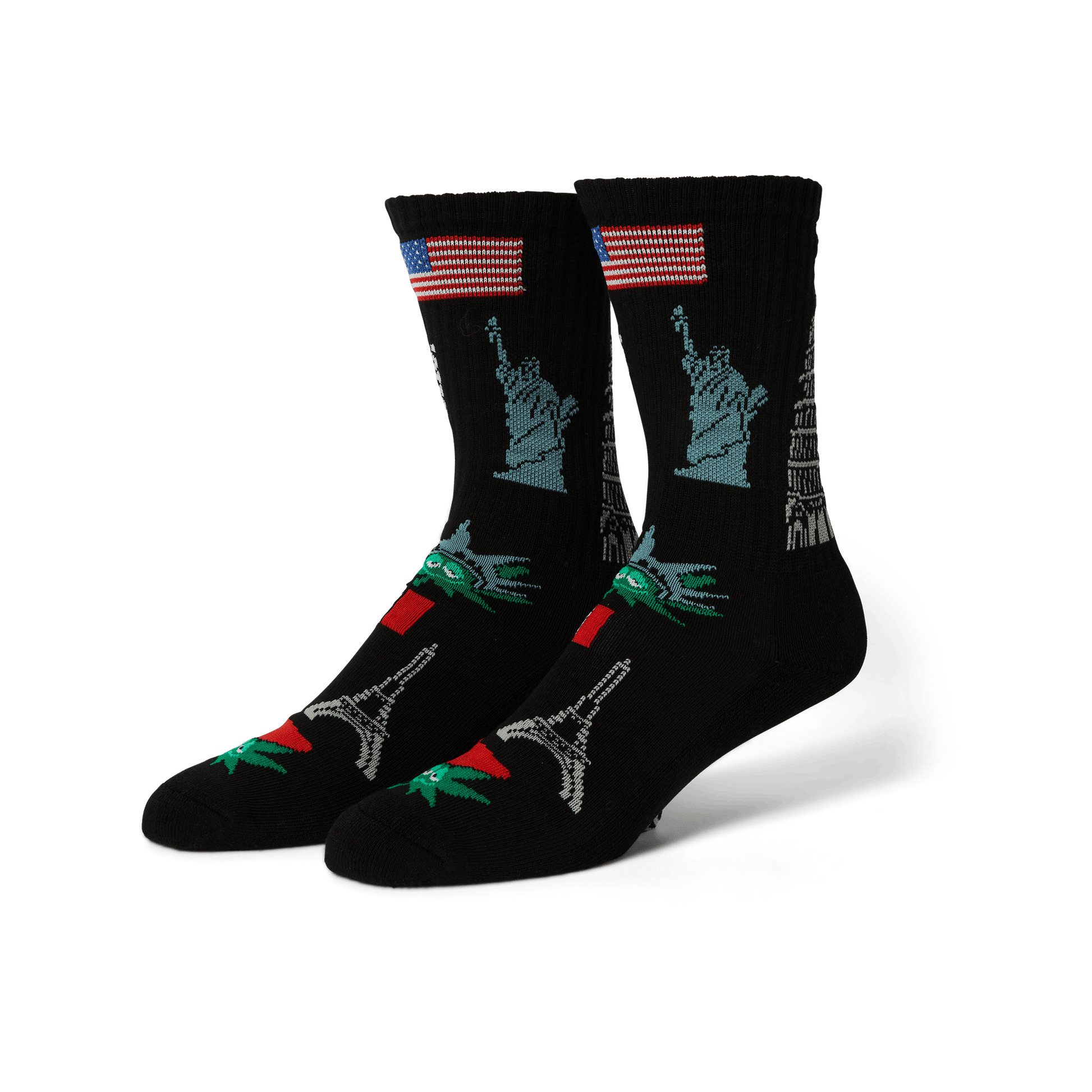 HUF Green Buddy Tourist Sock Black