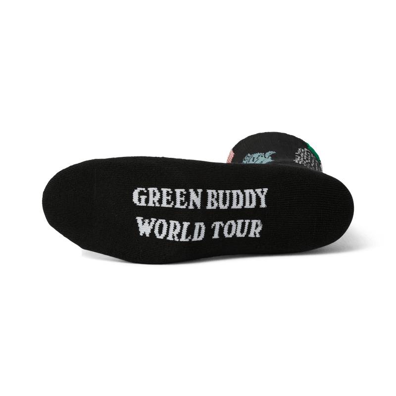 HUF Green Buddy Tourist Sock Black