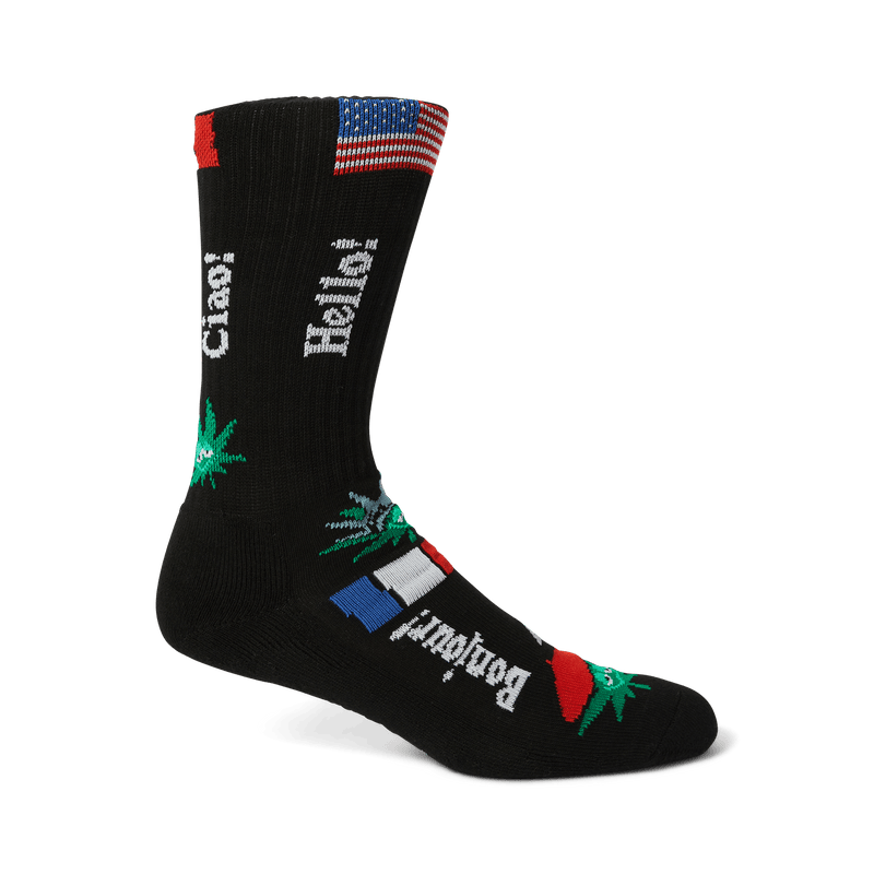 HUF Green Buddy Tourist Sock Black