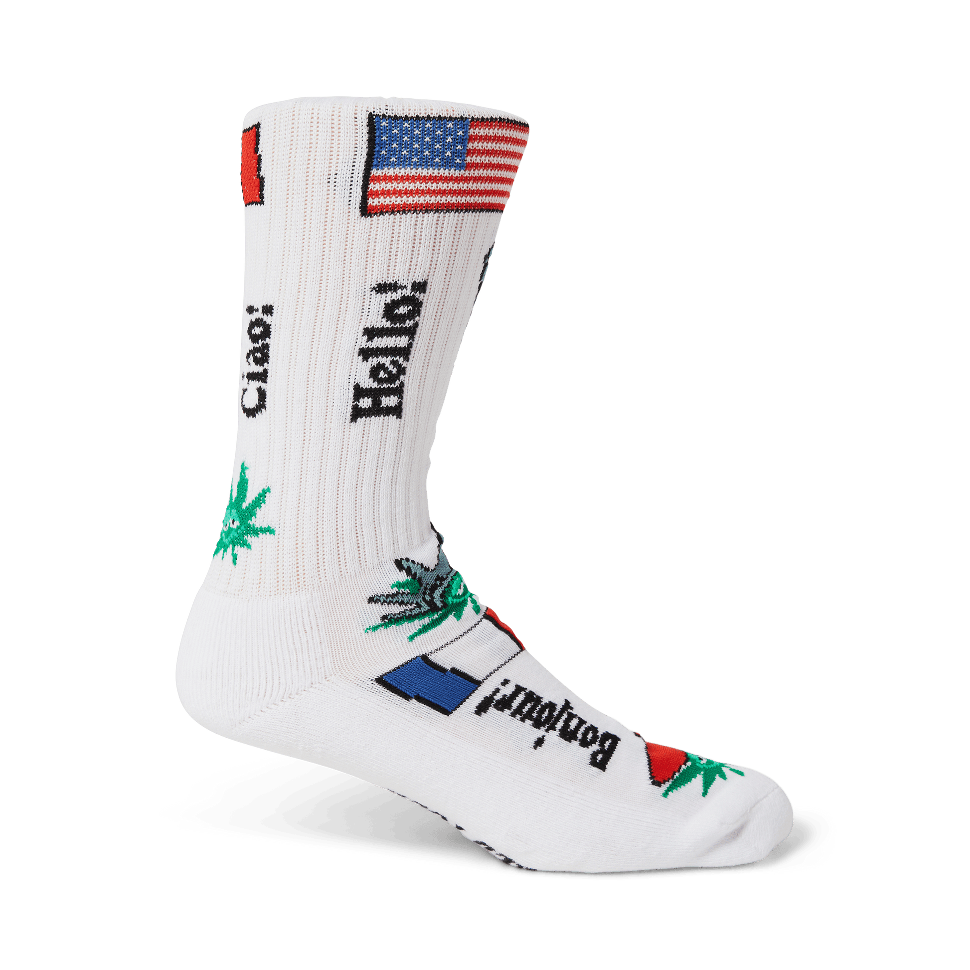 HUF Green Buddy Tourist Sock White