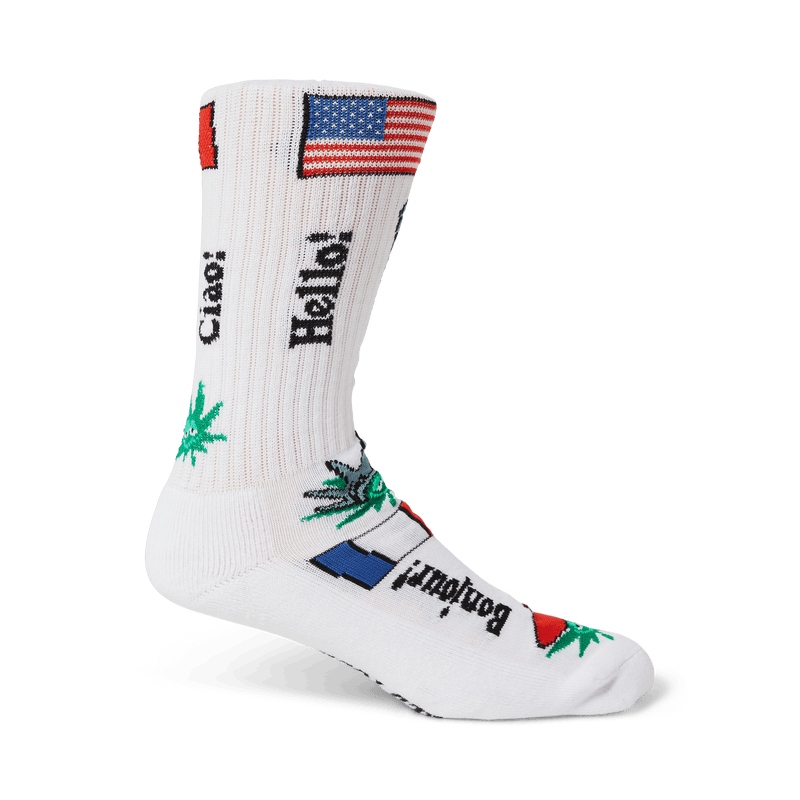 HUF Green Buddy Tourist Sock White