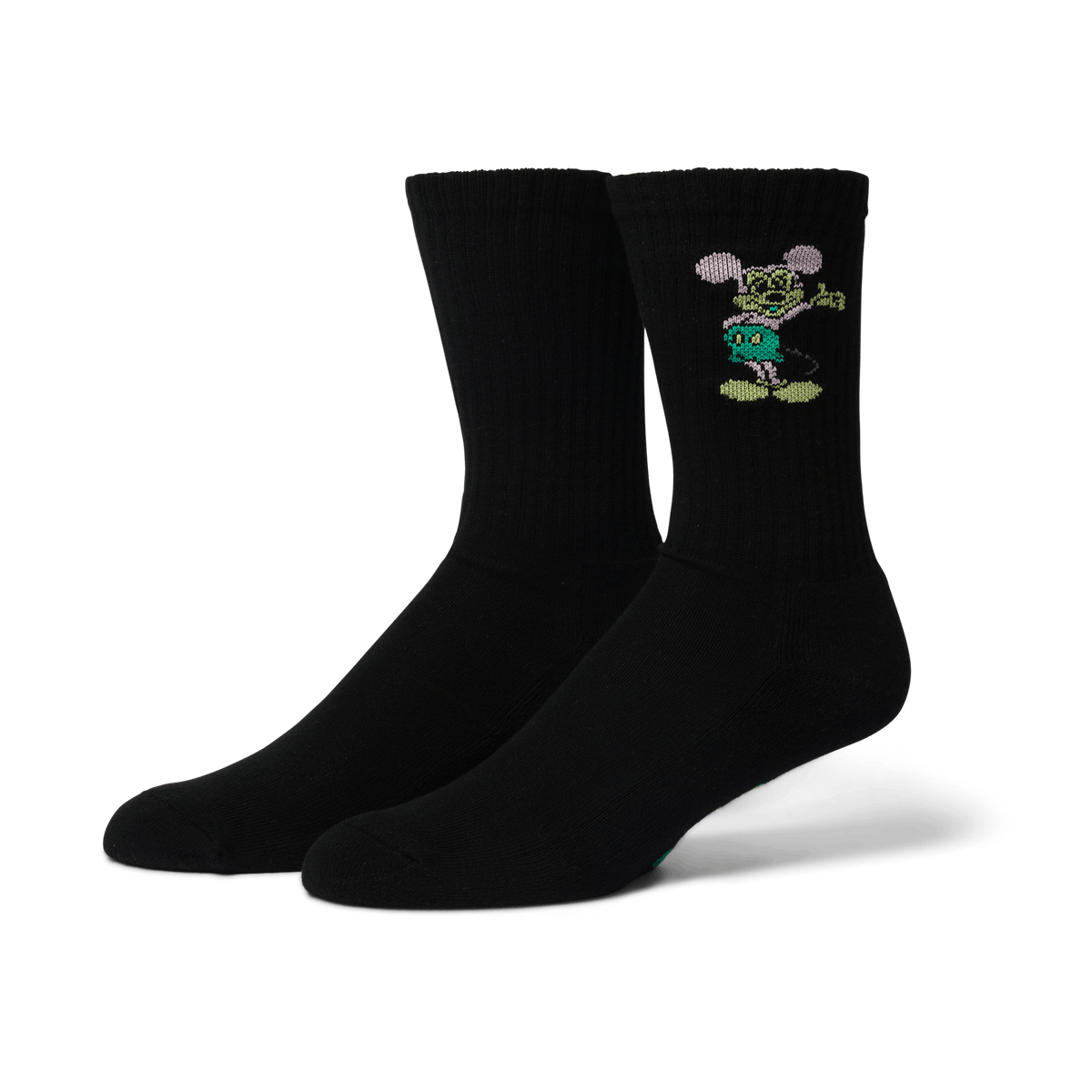 Disney Huf Mickey Greetings Crew Sock Sk00963 - Black