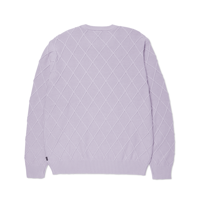 Huf Grid Crewneck Sweater Dust Purple