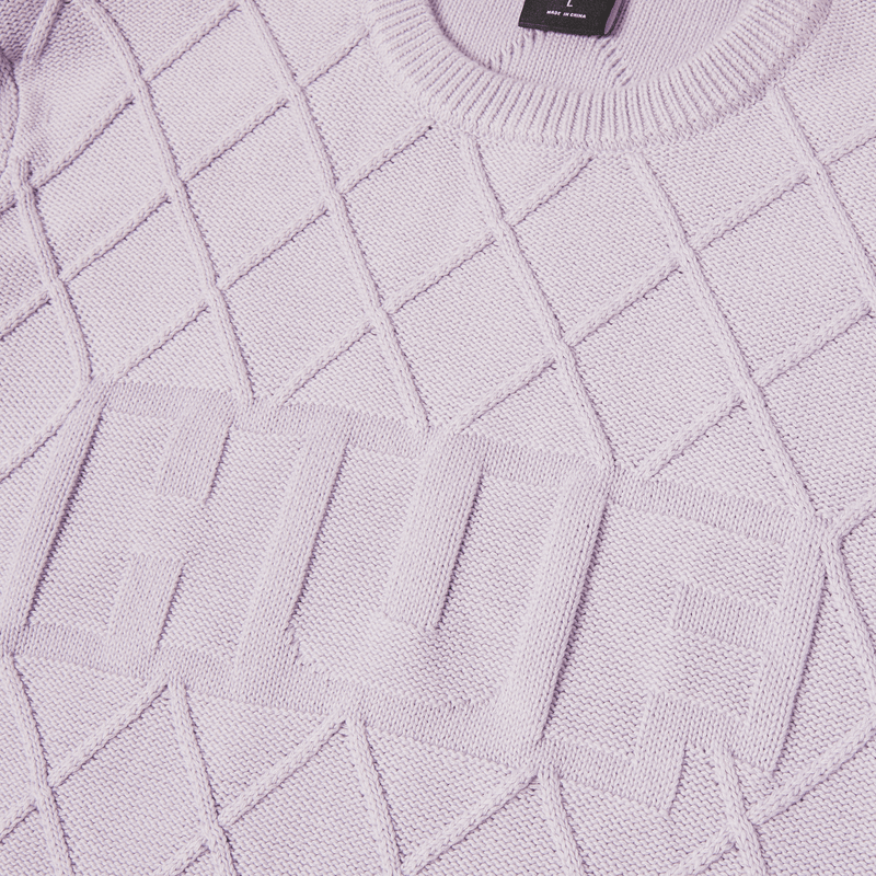 Huf Grid Crewneck Sweater Dust Purple