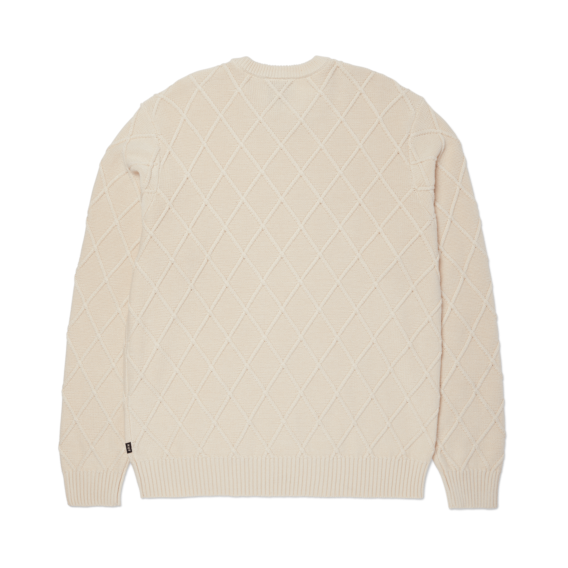 Huf Grid Crewneck Sweater Natural
