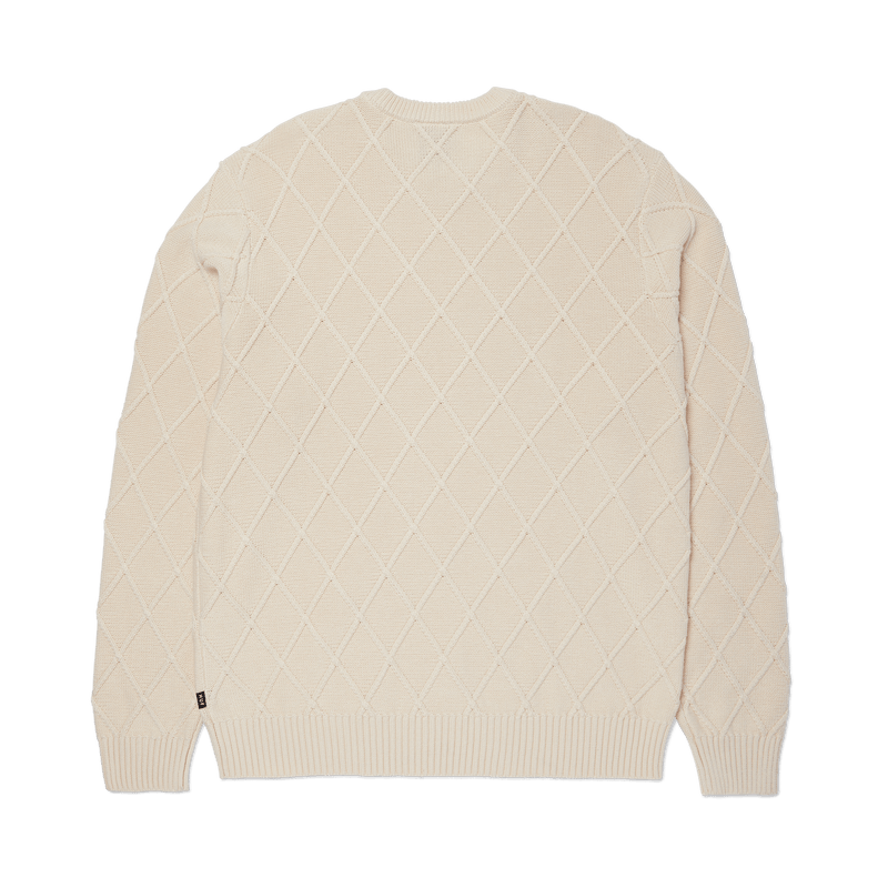 Huf Grid Crewneck Sweater Natural