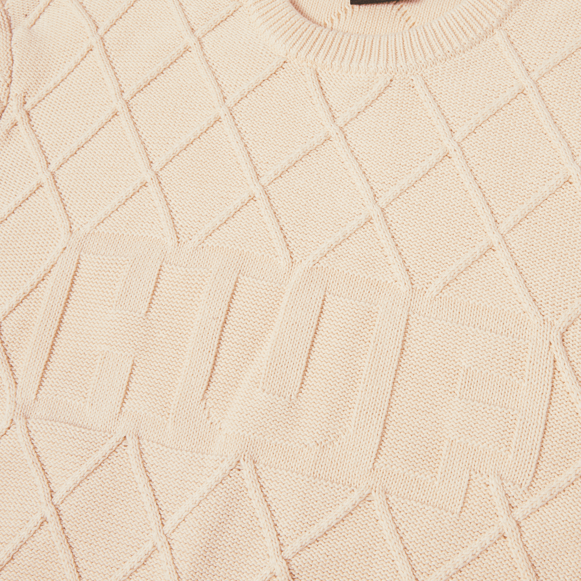 Huf Grid Crewneck Sweater Natural