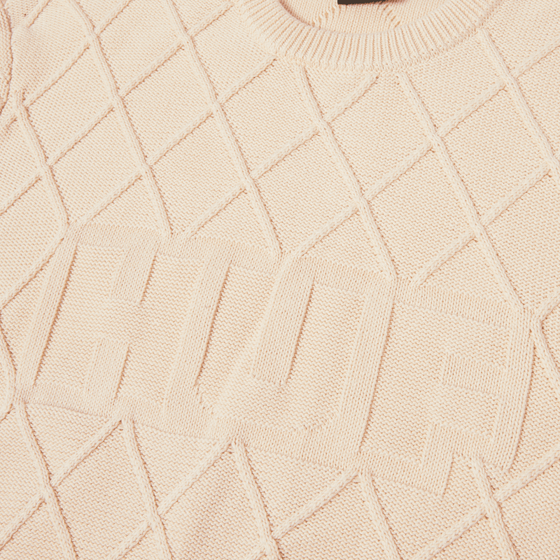 Huf Grid Crewneck Sweater Natural