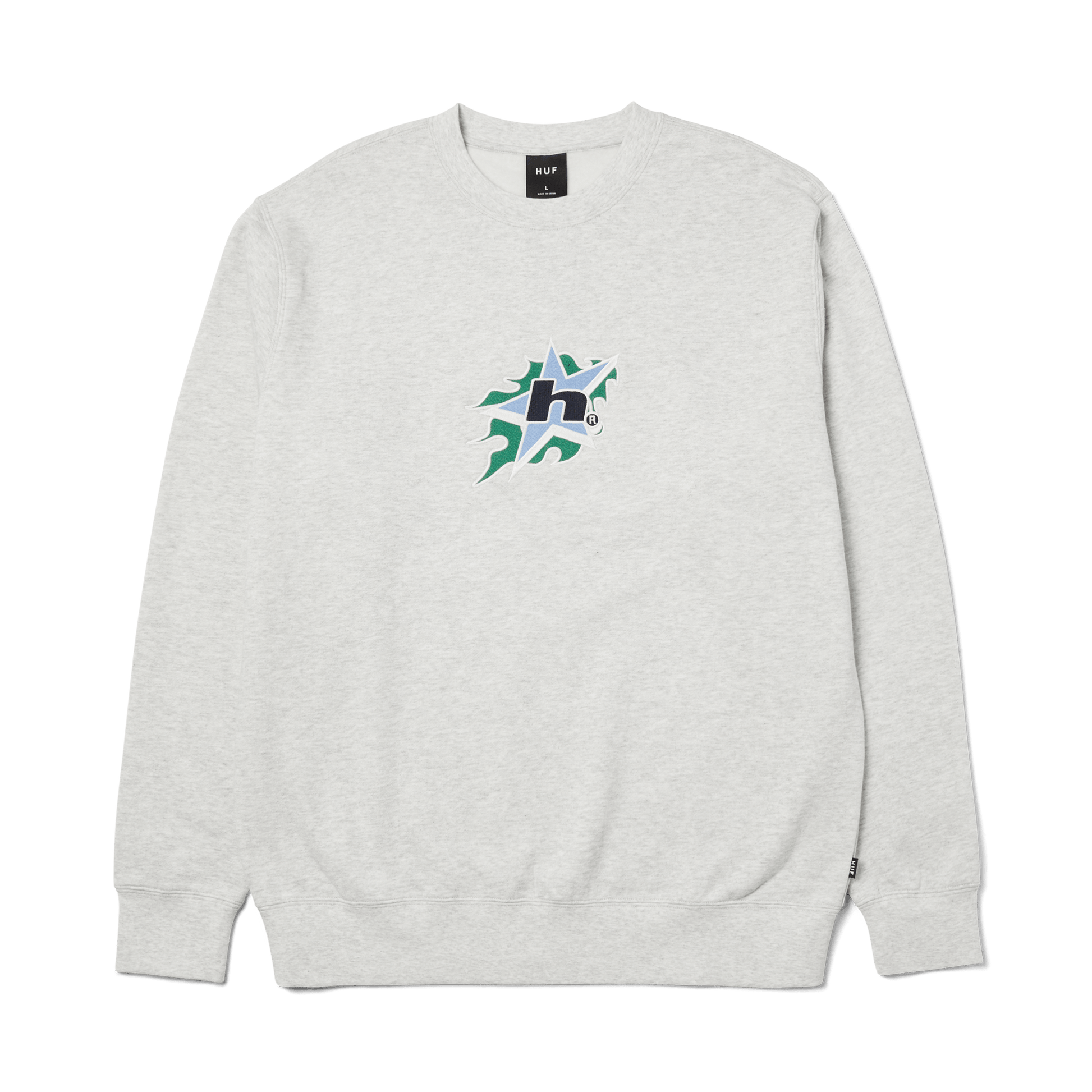 Huf H Bit Crewneck Sweatshirt Ash