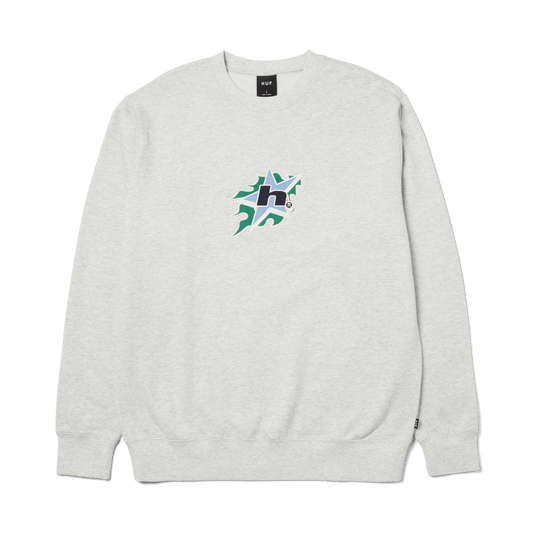 Huf H Bit Crewneck Sweatshirt Ash