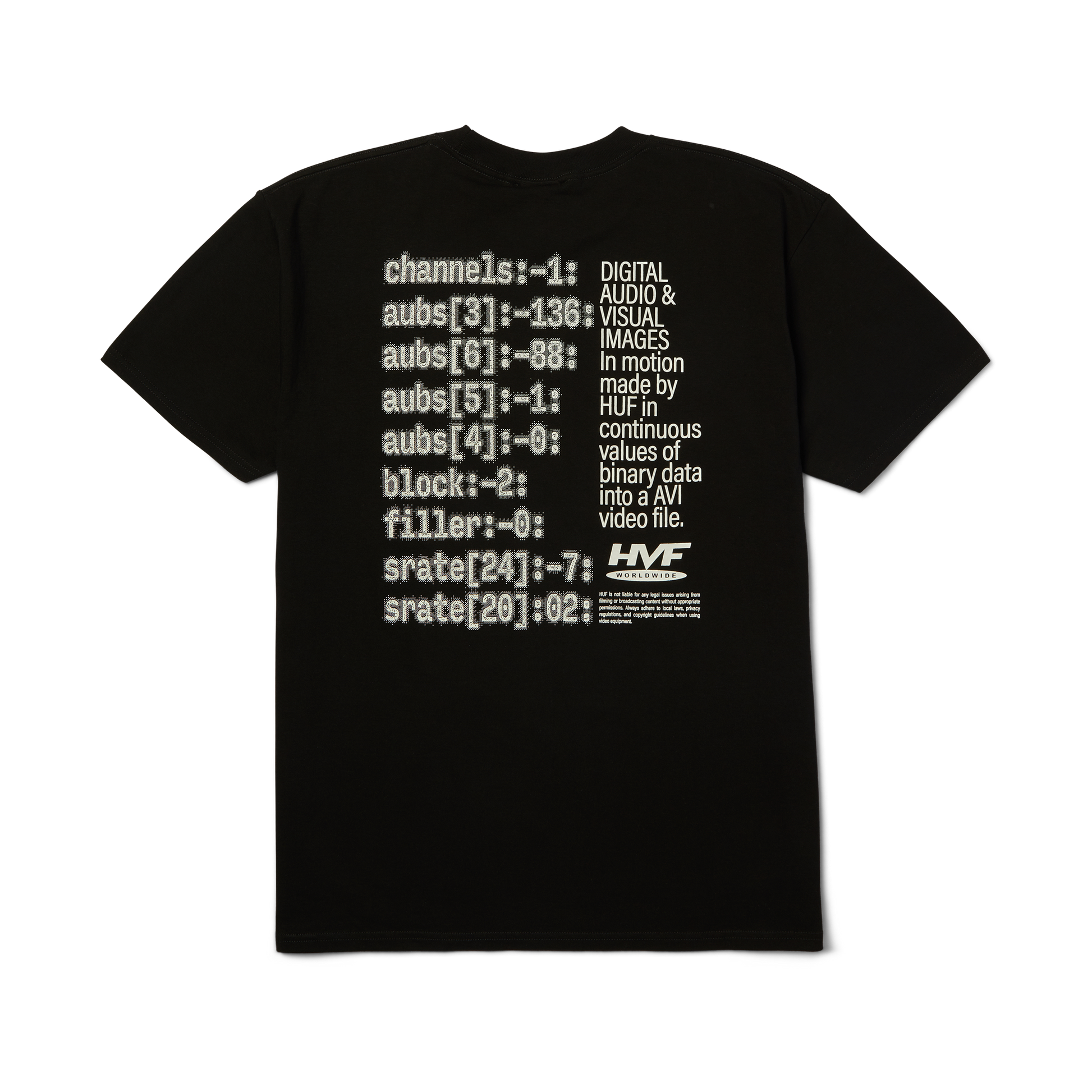 Huf H Cam T-Shirt Black