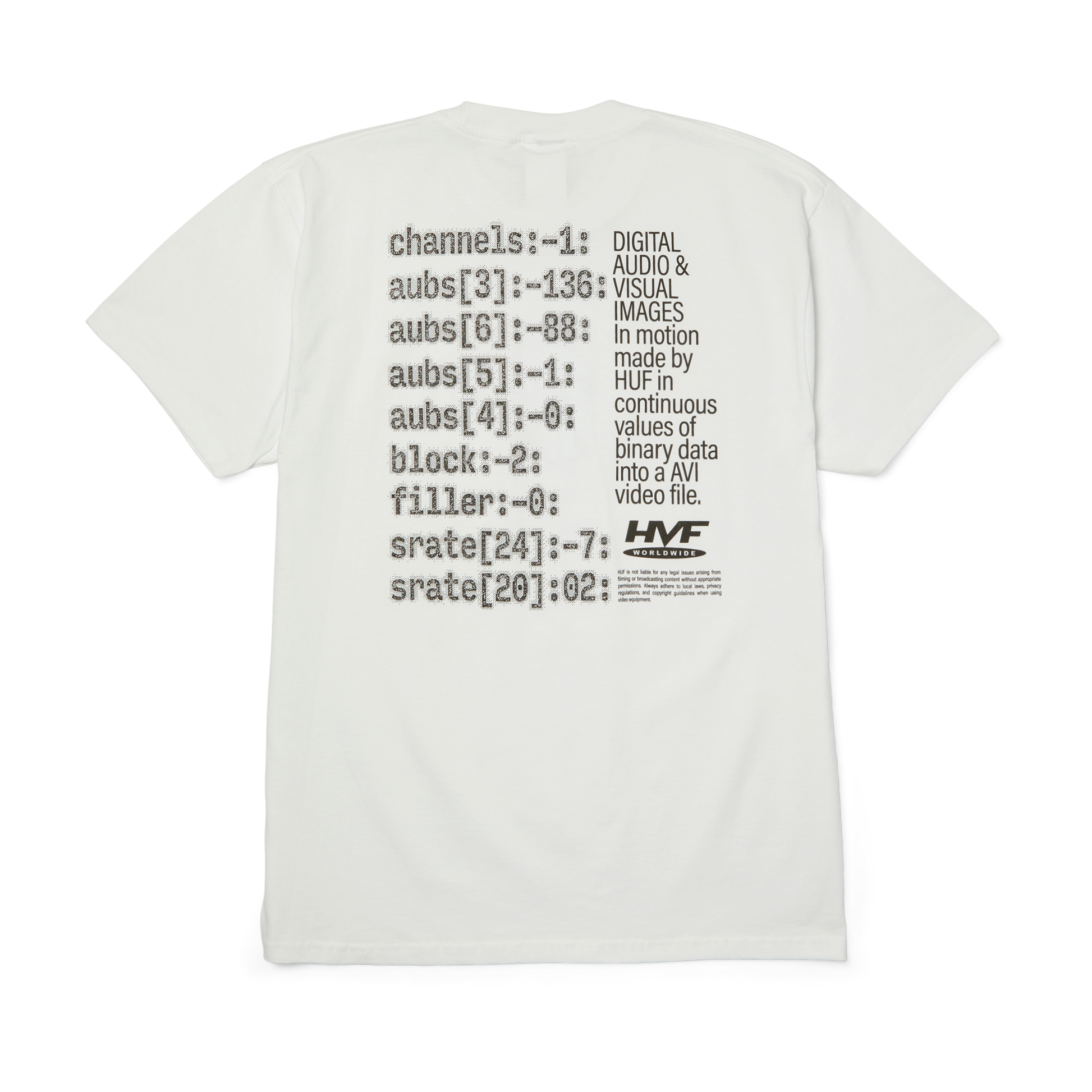 Huf H Cam T-Shirt White