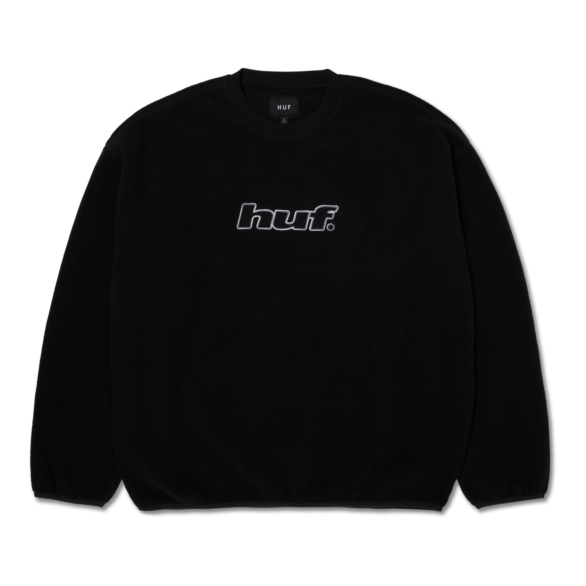 Huf H Dot Polar Fleece Crewneck Sweatshirt Black
