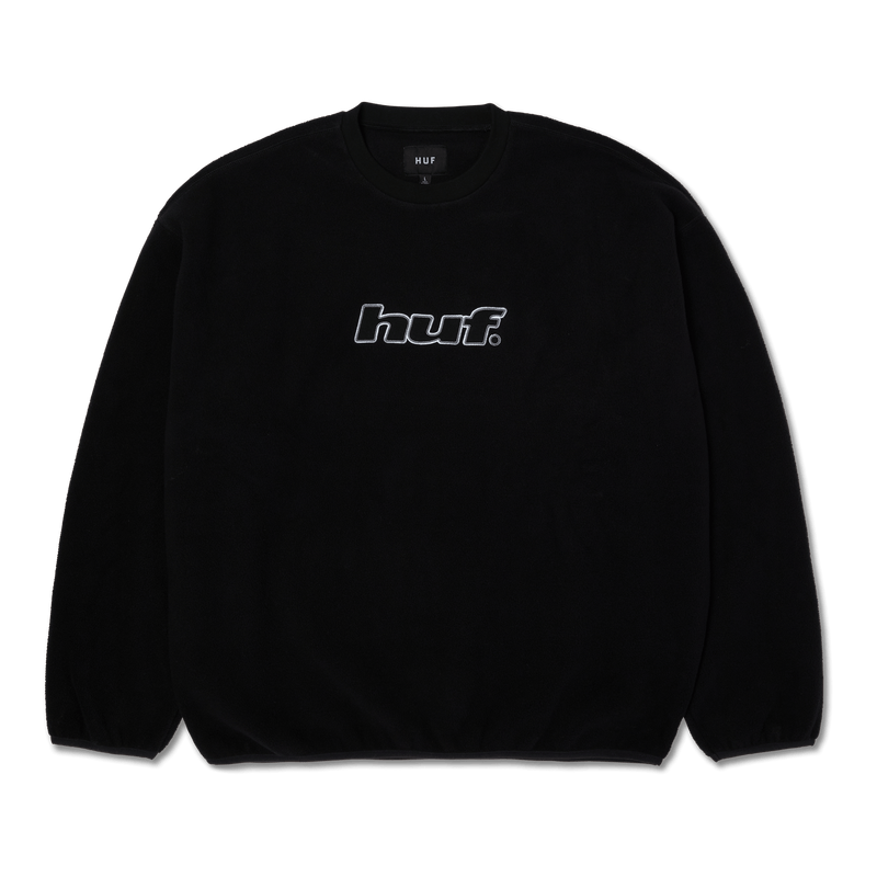 Huf H Dot Polar Fleece Crewneck Sweatshirt Black