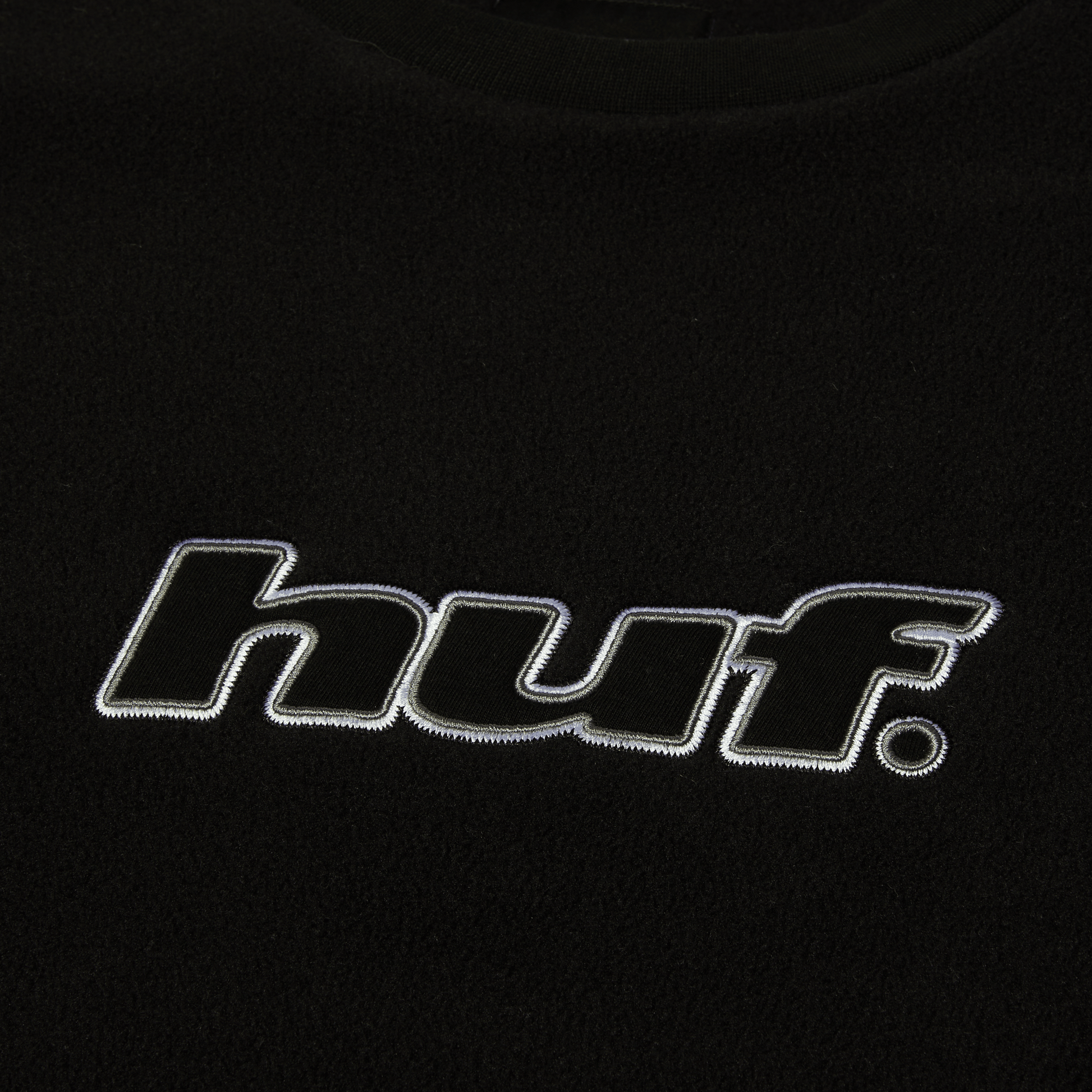 Huf H Dot Polar Fleece Crewneck Sweatshirt Black