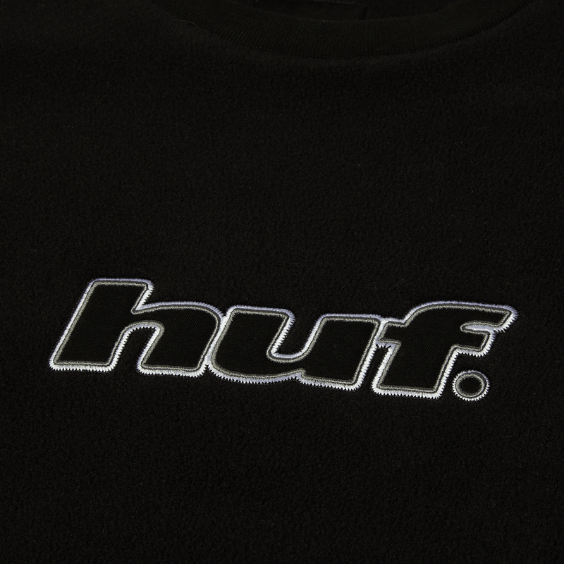 Huf H Dot Polar Fleece Crewneck Sweatshirt Black