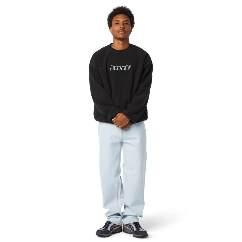 Huf H Dot Polar Fleece Crewneck Sweatshirt Black