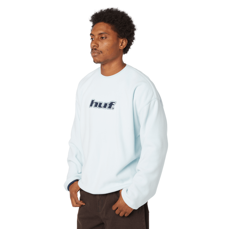 Huf H Dot Polar Fleece Crewneck Sweatshirt Sky